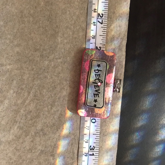 Handmade BELIEVE Domino Pendant - Picture 3 of 4